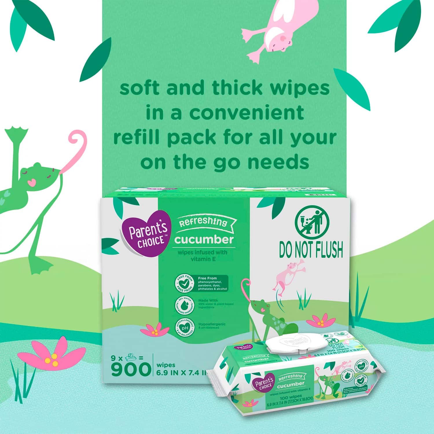 Parent's Choice Cucumber Scent Baby Wipes (Choose Your Count) - Image 2