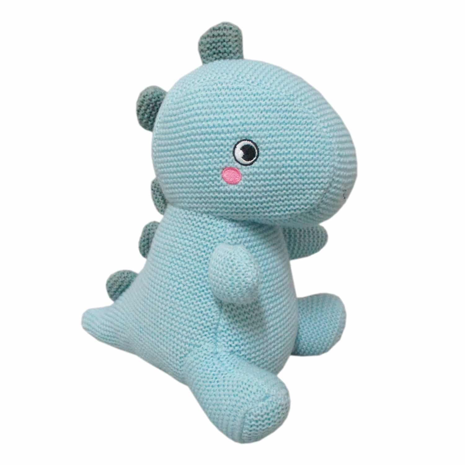 Spark Create Imagine 12.5_ Blue Baby Dinosaur Knit Plush - Image 2