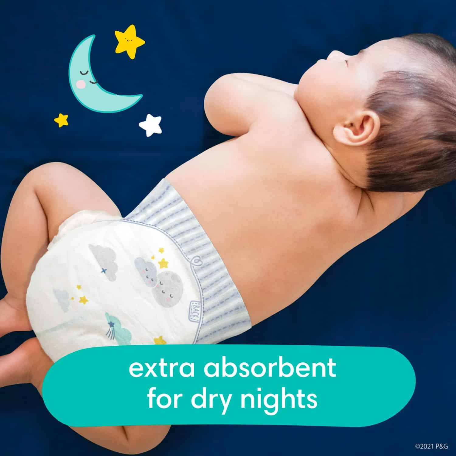 Pampers Swaddlers Overnight Diapers Size 6, 42 Count (Choose Your Size & Count) - Image 3