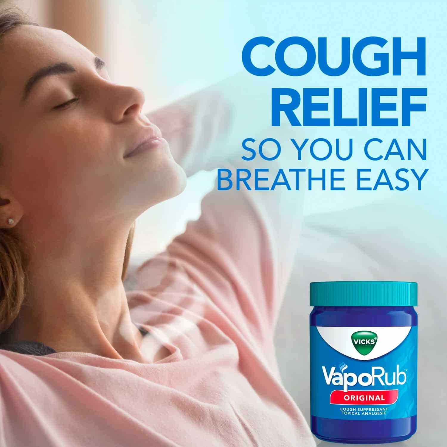 Vicks VapoRub, Topical Chest Rub & Analgesic Ointment, Over-the-Counter Medicine, 1.76 Oz - Image 3