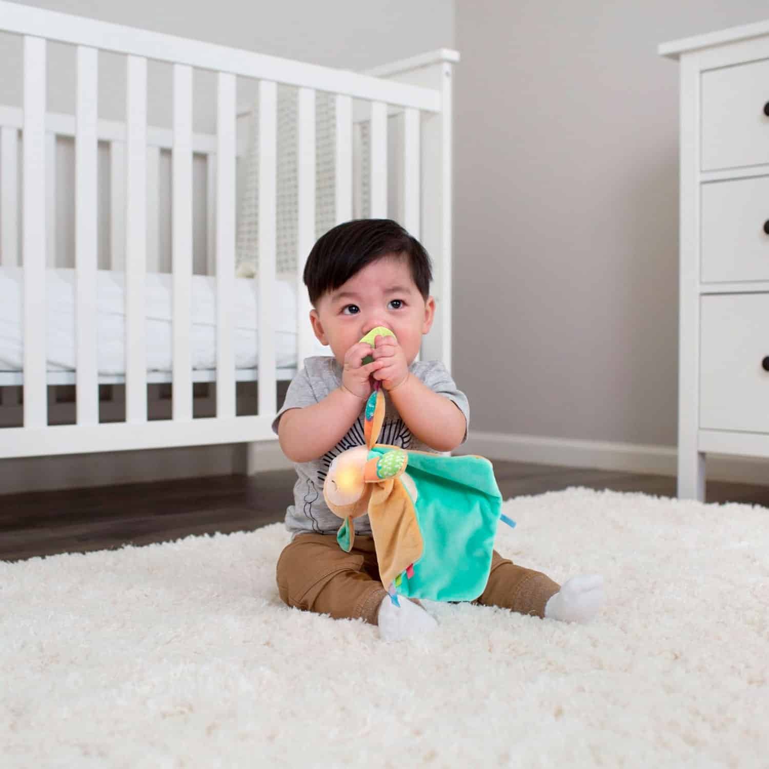 VTech 3-in-1 Snuggle and Cuddle Lovey Cuddly Fawn and Teether Toy Holder - Image 3