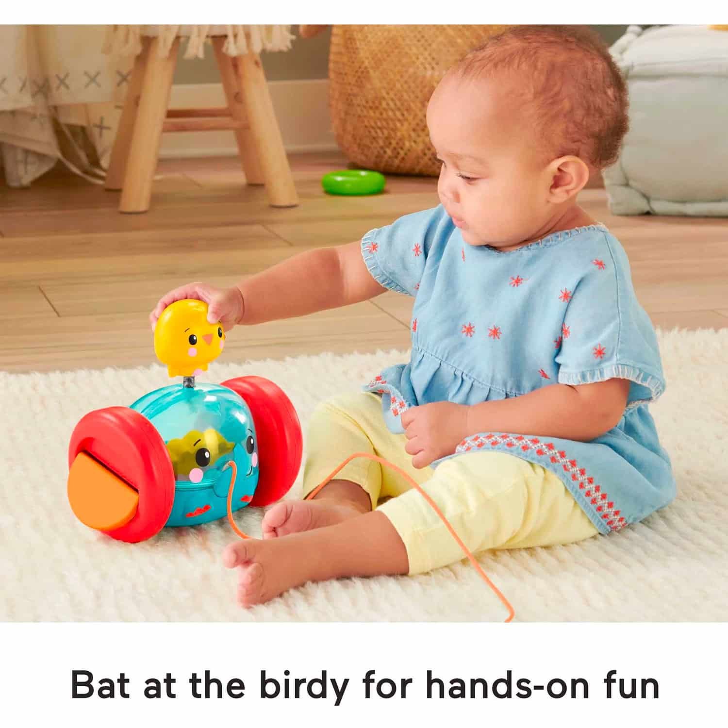 Fisher-Price Pull-Along Elephant Rattle Toy for Infants and Toddlers Ages 12+ Months - Image 4
