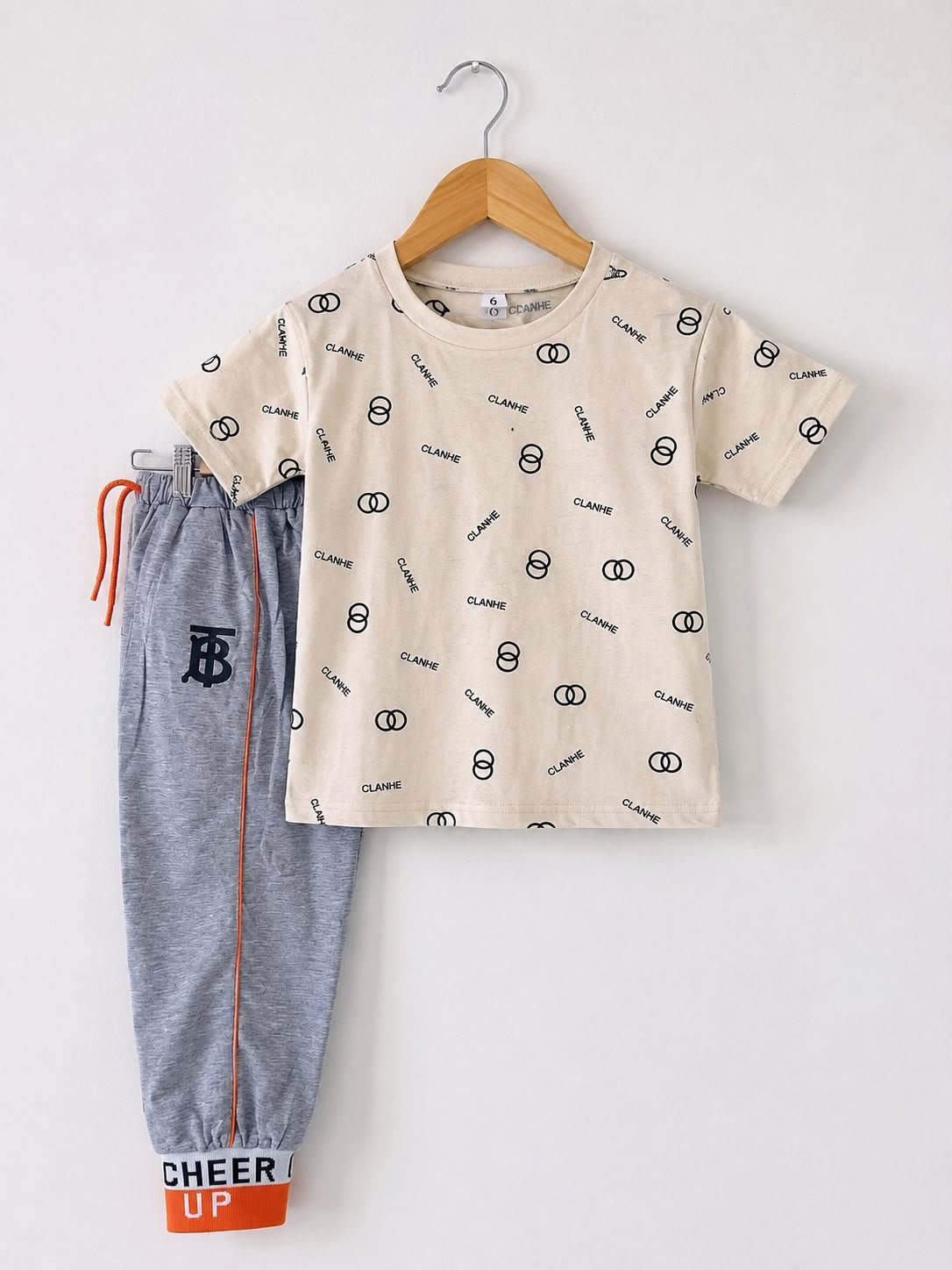 Grey Trouser and Off-White Shirts for Girls