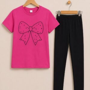 Pink and Black trouser shirt for Girls